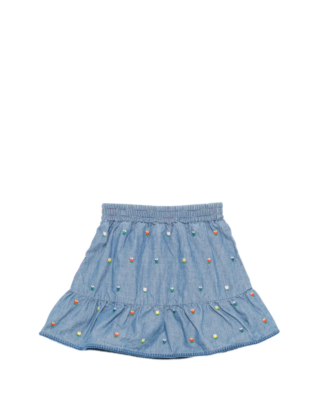 Stella McCartney Kids Rok met geborduurde bloemen Blauw