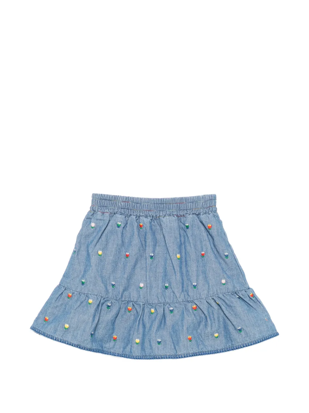 Stella McCartney Kids flower-embroidered skirt - Blu