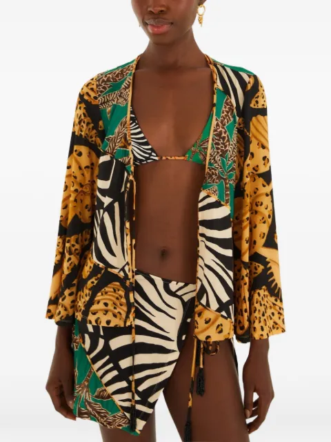 FARM Rio blusa con estampado mixto