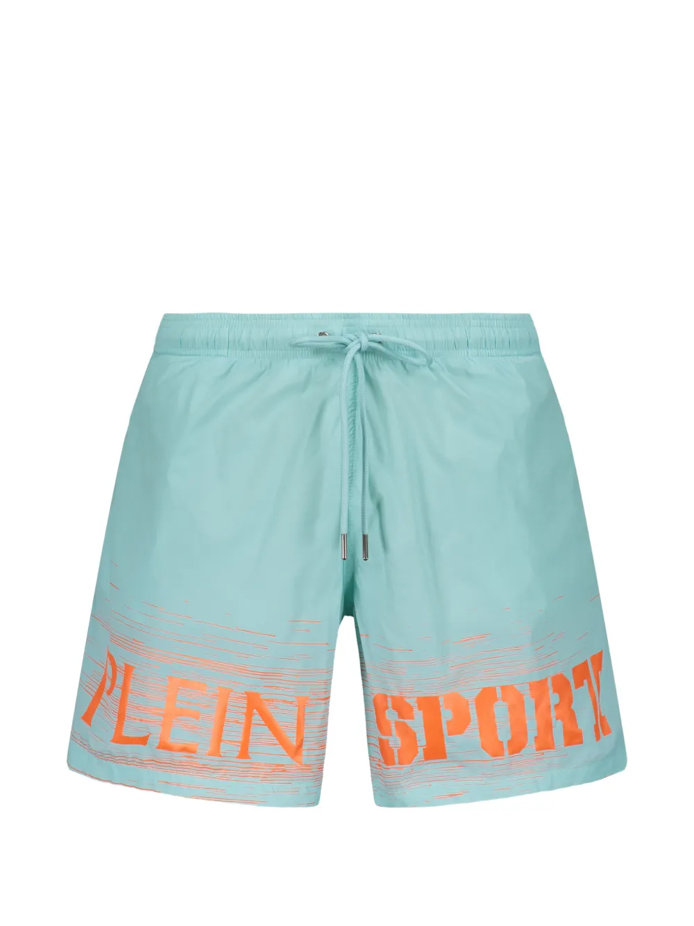 Plein Sport logo-print drawstring swim shorts - Blu