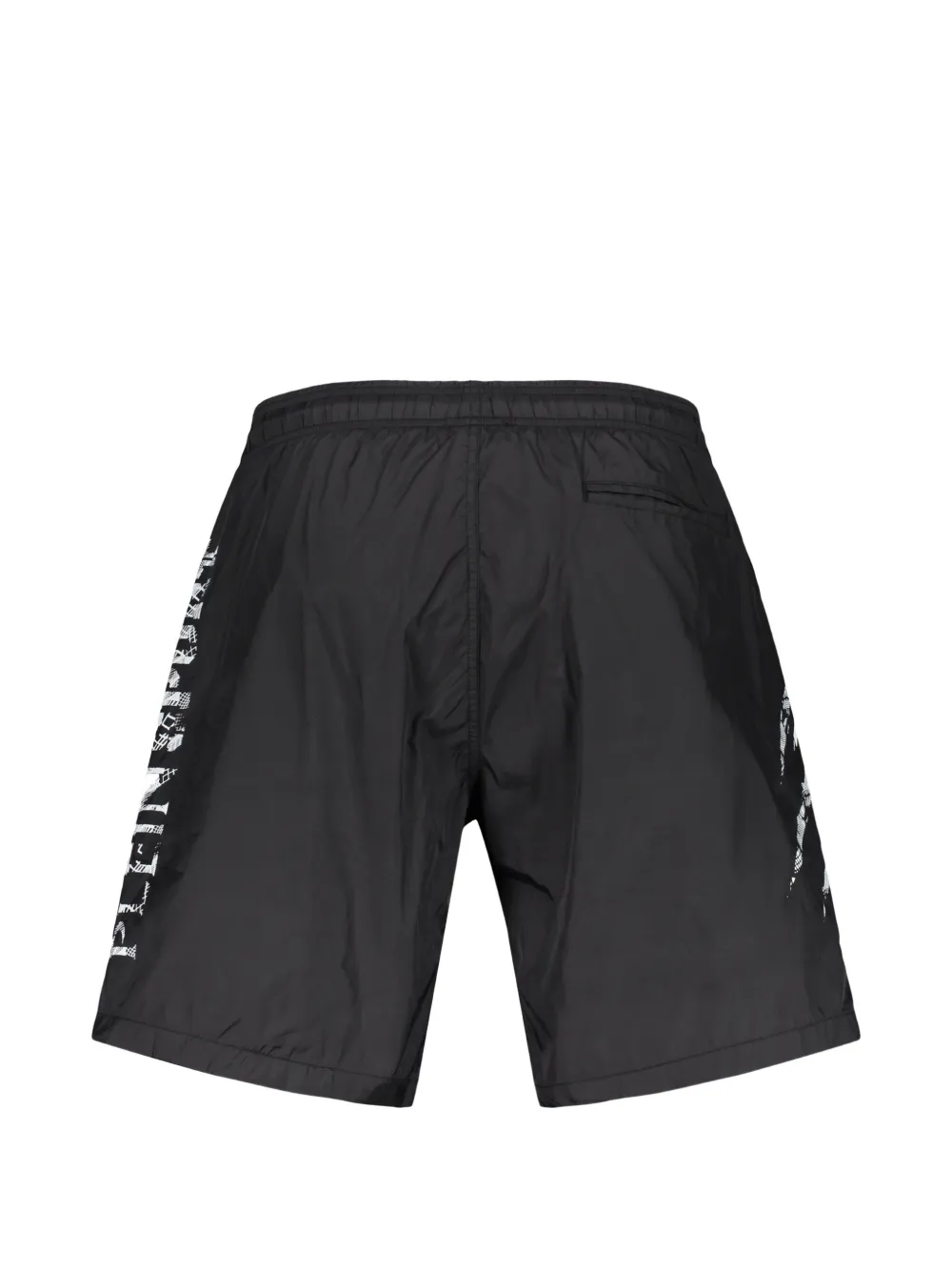 Plein Sport Zwembroek met logoprint en trekkoord Zwart