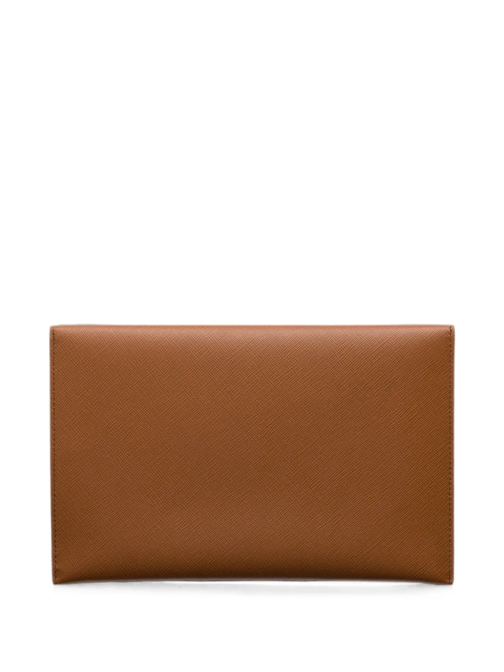 Prada Saffiano leren envelop clutch Bruin