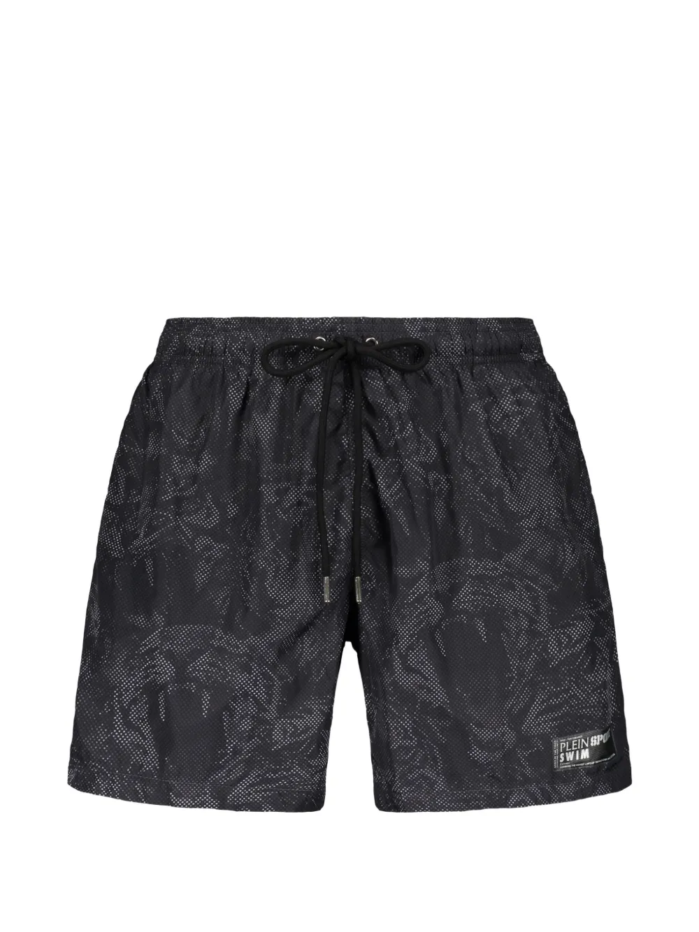 Plein Sport all-over print drawstring swim shorts - Nero