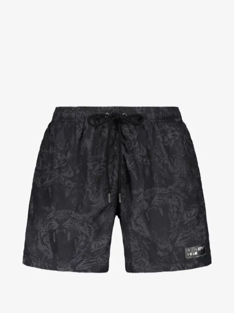 Plein Sport all-over print drawstring swim shorts