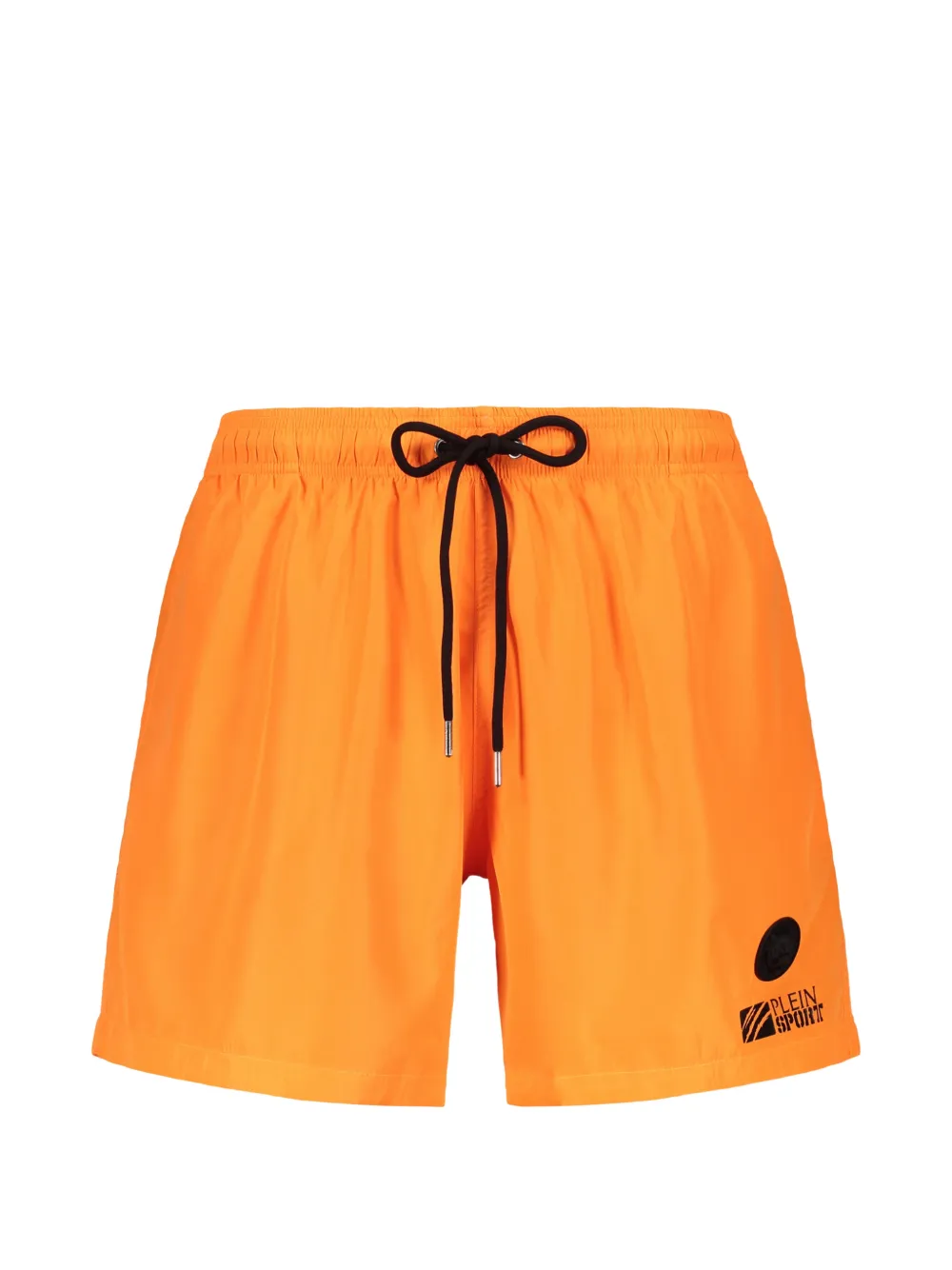 Plein Sport logo-print drawstring swim shorts - Arancione