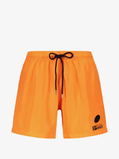 Plein Sport shorts de playa con cordones y logo estampado