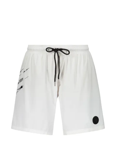 Plein Sport logo-patch graphic-print swim shorts