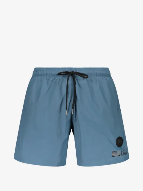 Plein Sport logo-patch drawstring swim shorts