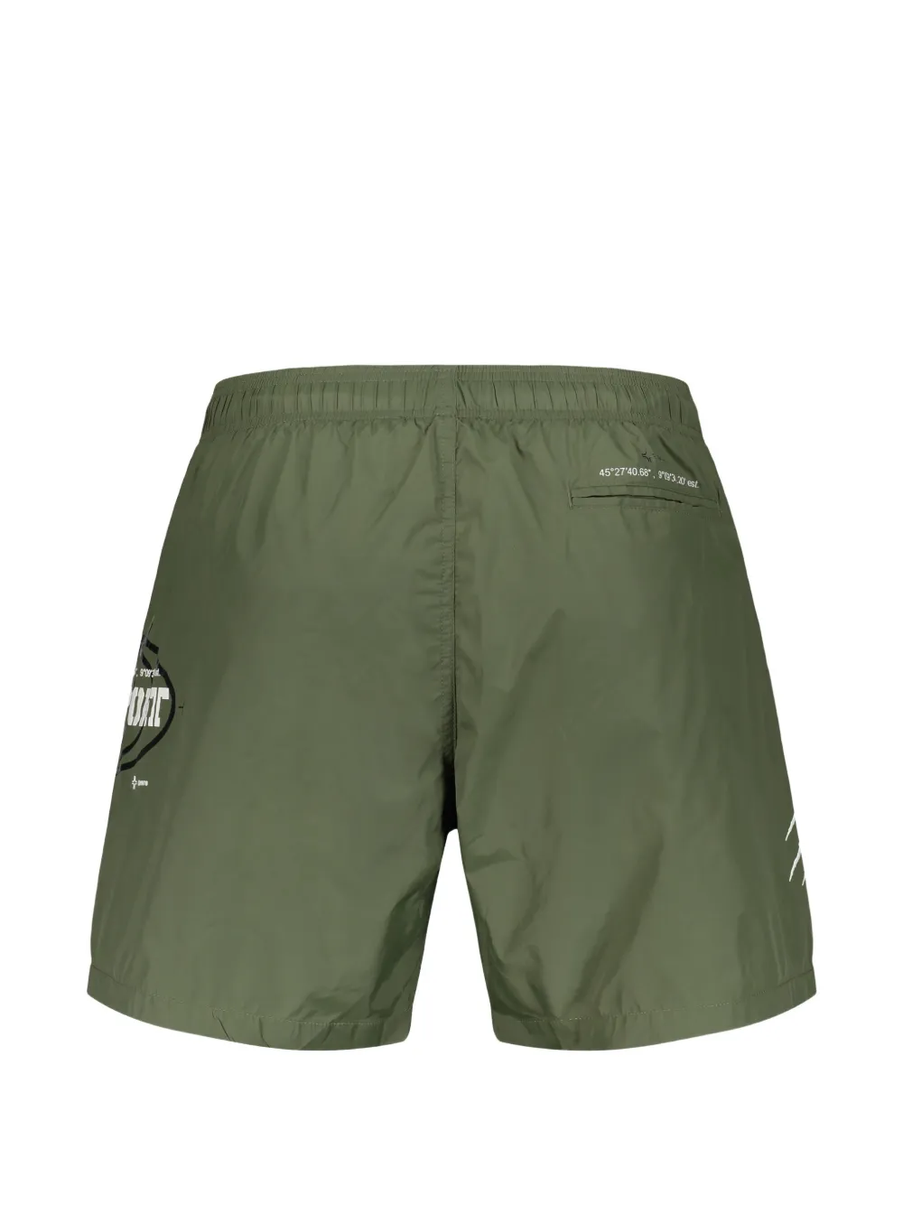 Plein Sport Zwembroek met logoprint en trekkoord Groen
