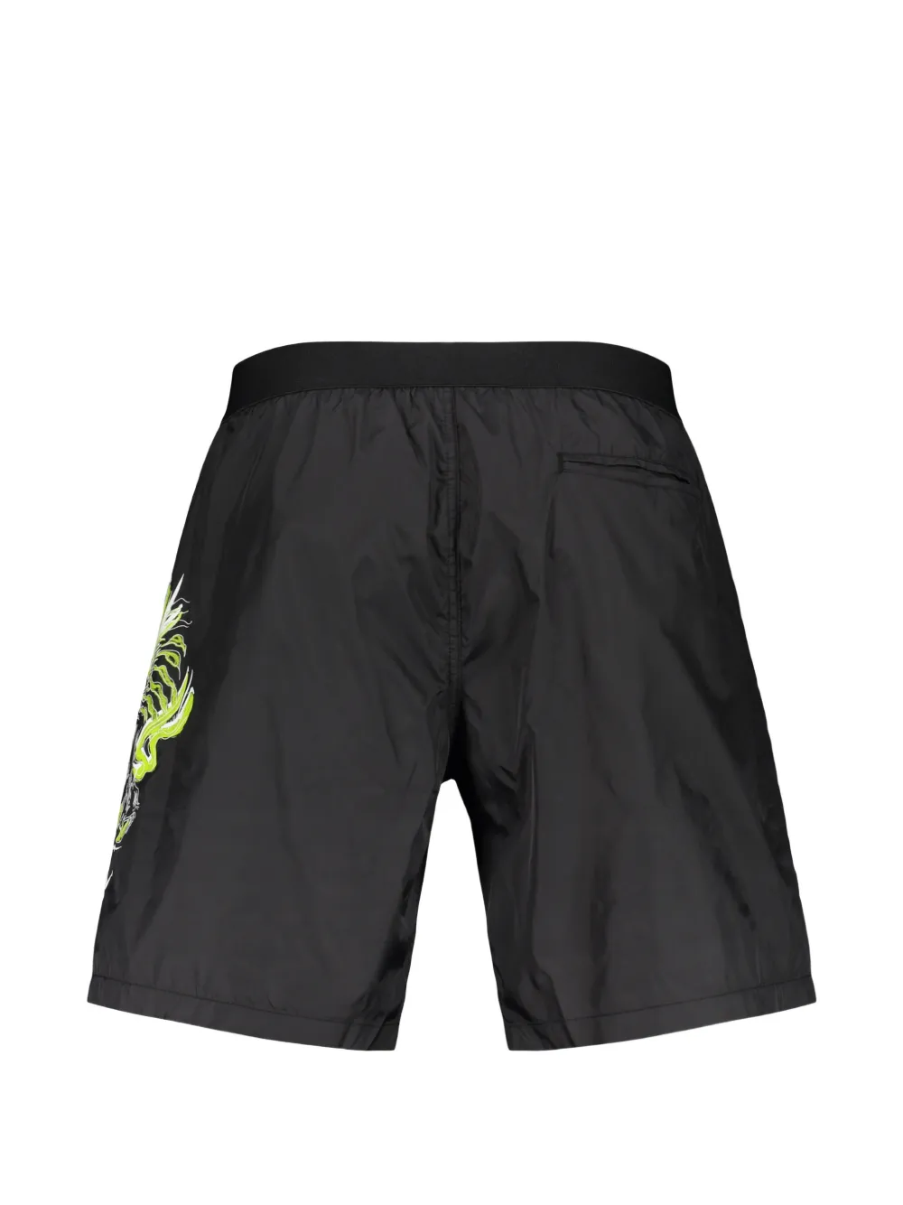 Plein Sport Zwembroek met logoband en grafische print Zwart