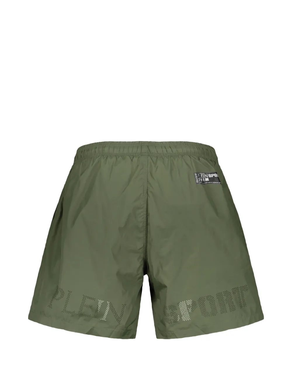 Plein Sport Zwembroek met logoprint en trekkoord Groen