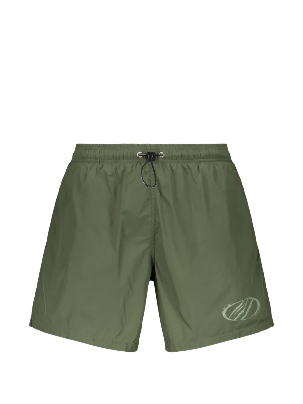 Plein Sport logo-print drawstring swim shorts - Verde