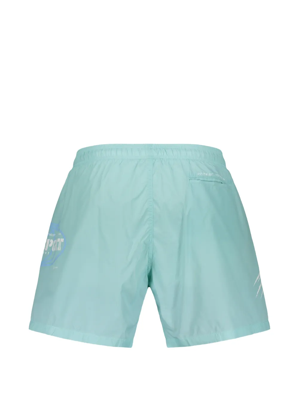 Plein Sport Zwembroek met logoprint en trekkoord Blauw
