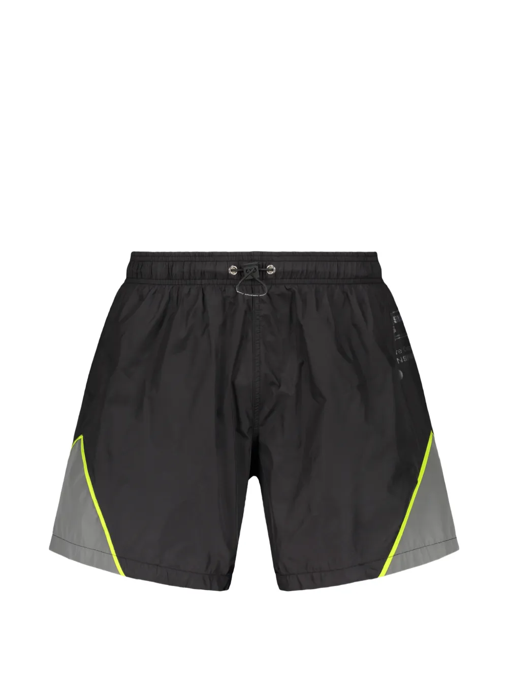 Plein Sport contrast-insert drawstring swim shorts - Schwarz