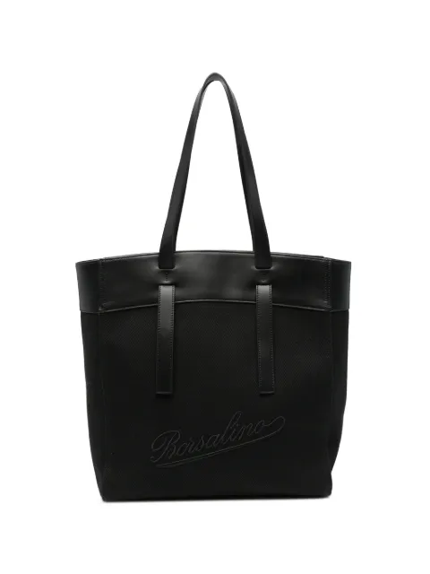 Borsalino logo-embroidered shoulder bag