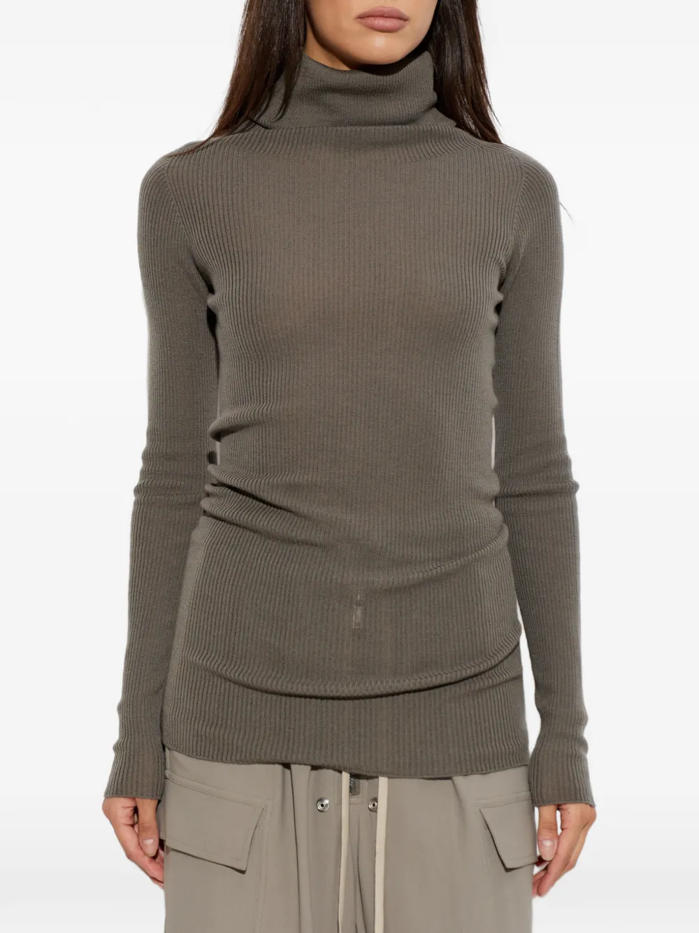 Rick Owens Tube ribgebreide coltrui Grijs