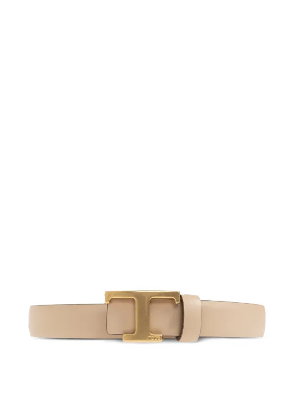 Tod's T Timeless Leather Belt in Neutrals