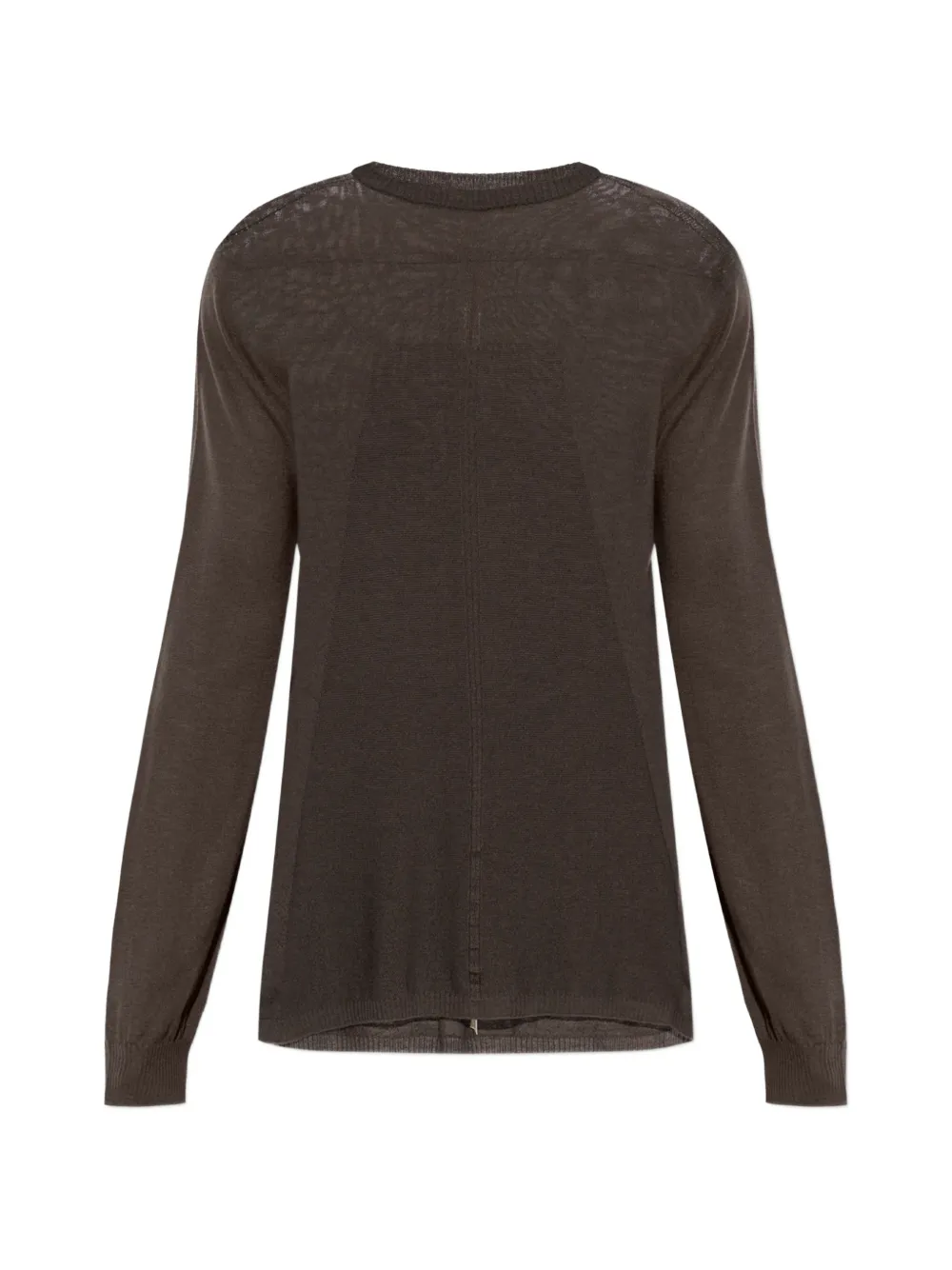 Rick Owens ribbed-knit trim sweater - Marrone