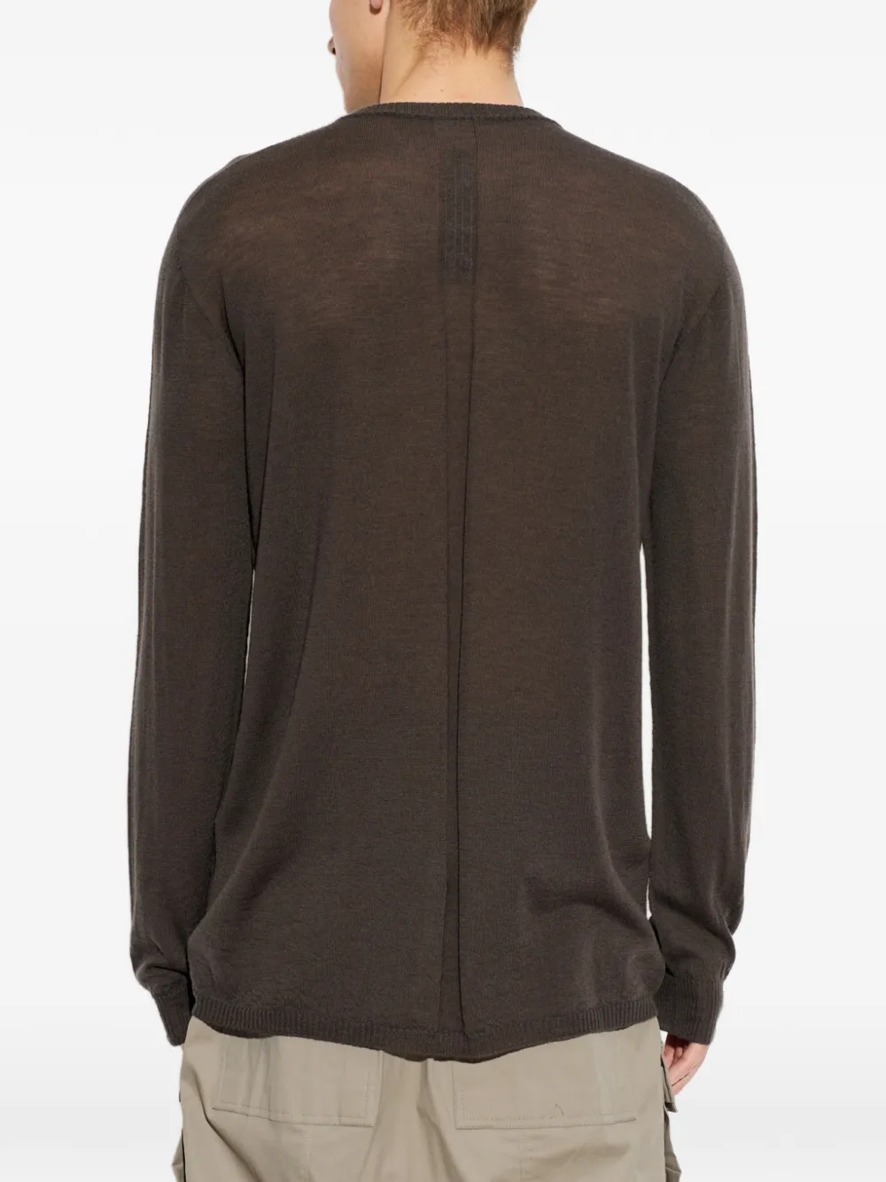 Rick Owens Trui met ribgebreide afwerking Bruin