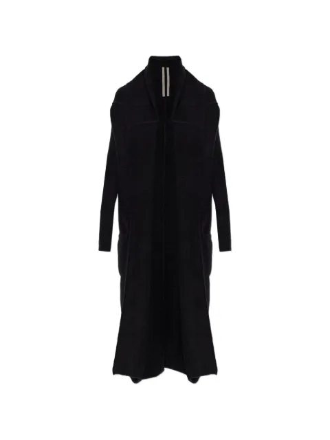 Rick Owens ribbed-knit shawl-collar coat