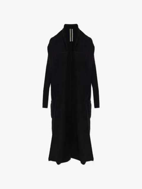 Rick Owens ribbed-knit shawl-collar coat