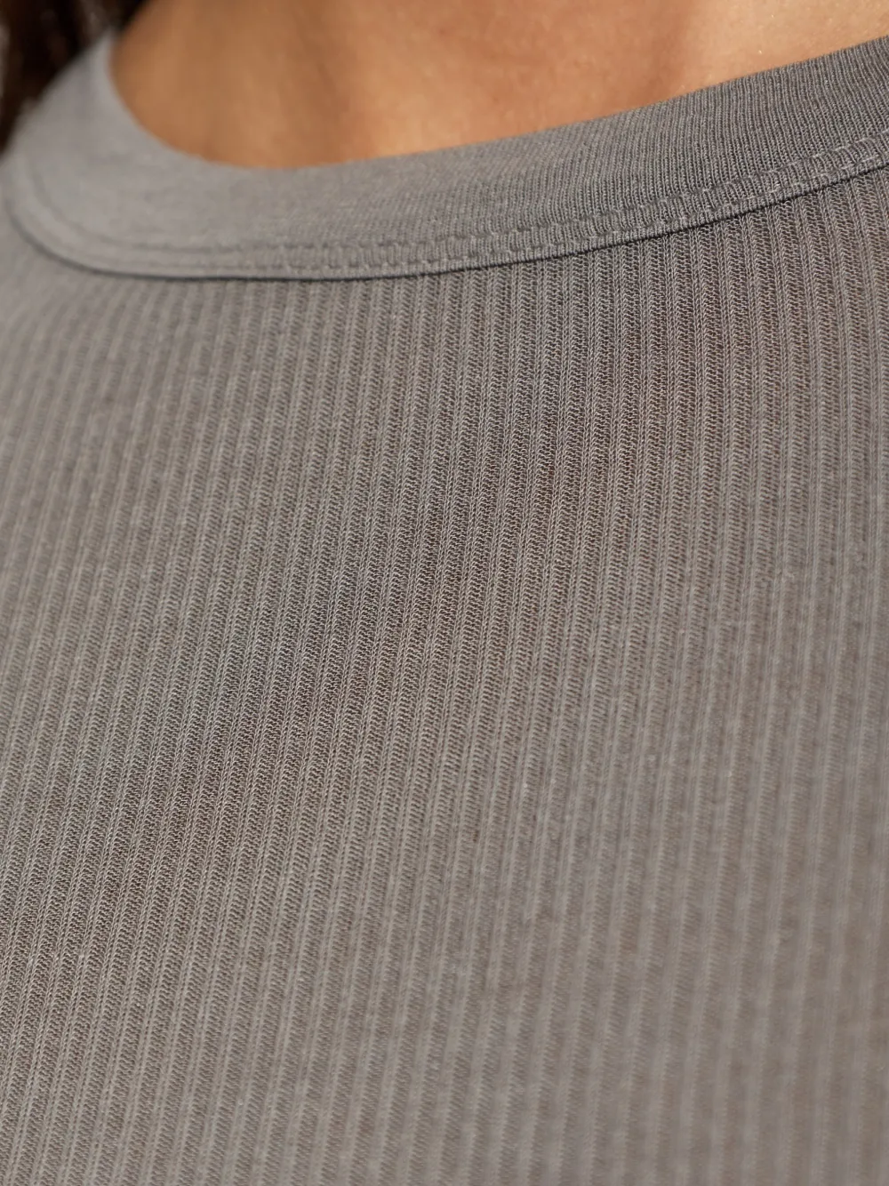 Rick Owens Ribgebreid T-shirt Grijs