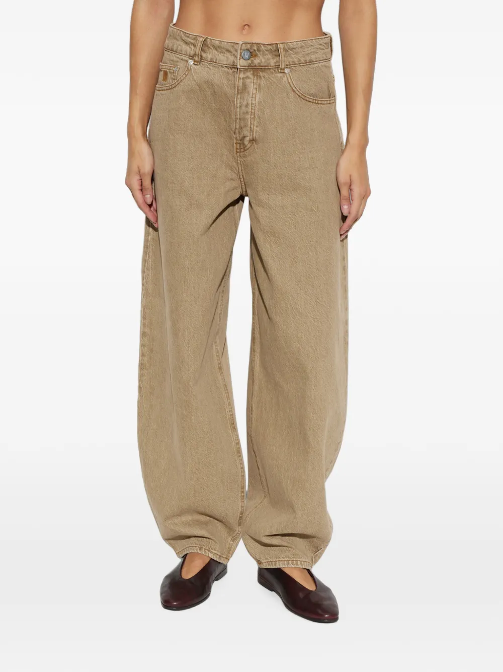 By Malene Birger Jeans met wijde pijpen Beige