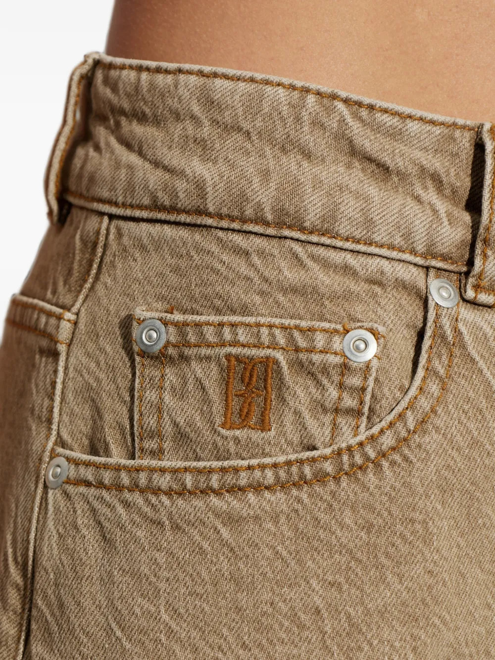 By Malene Birger Jeans met wijde pijpen Beige