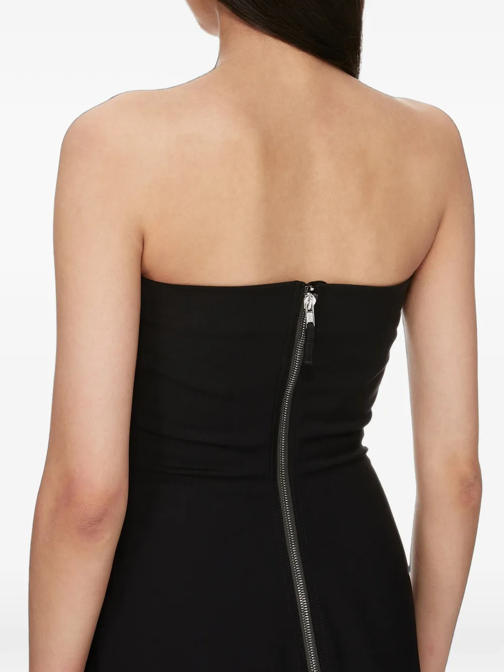 Rick Owens Tower Bustier Gown in Stretch Wool in Black, view 5