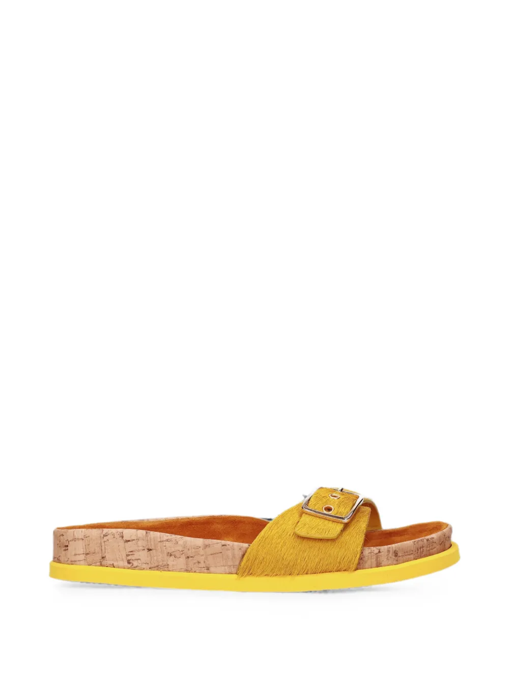 Premiata pony-skin slippers Geel