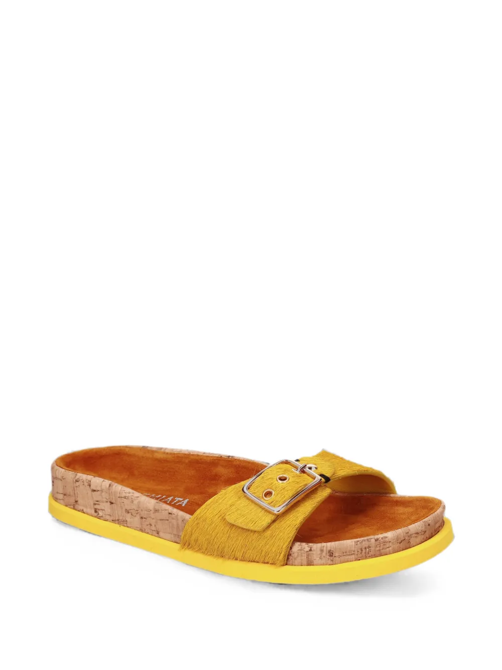Premiata pony-skin slippers Geel