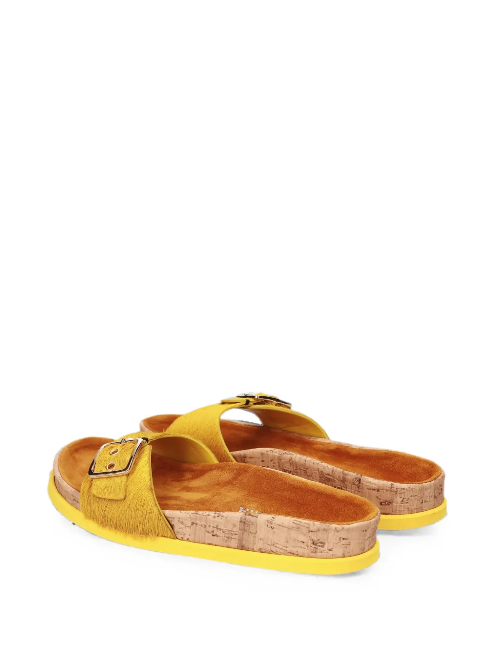 Premiata pony-skin slippers Geel