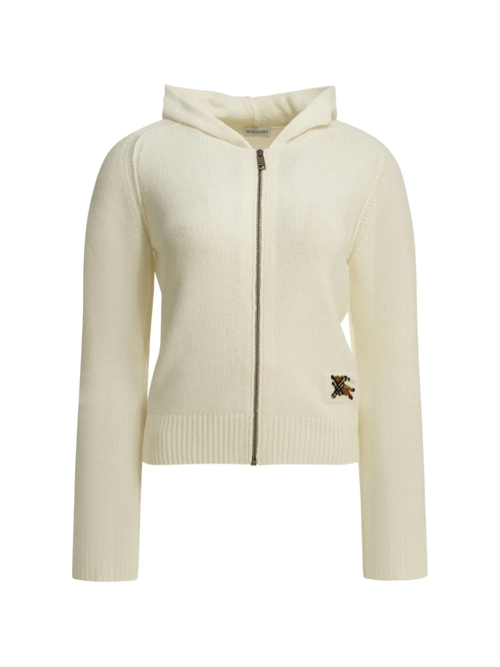 Burberry Jillian zip-up hooded hoodie - Nude