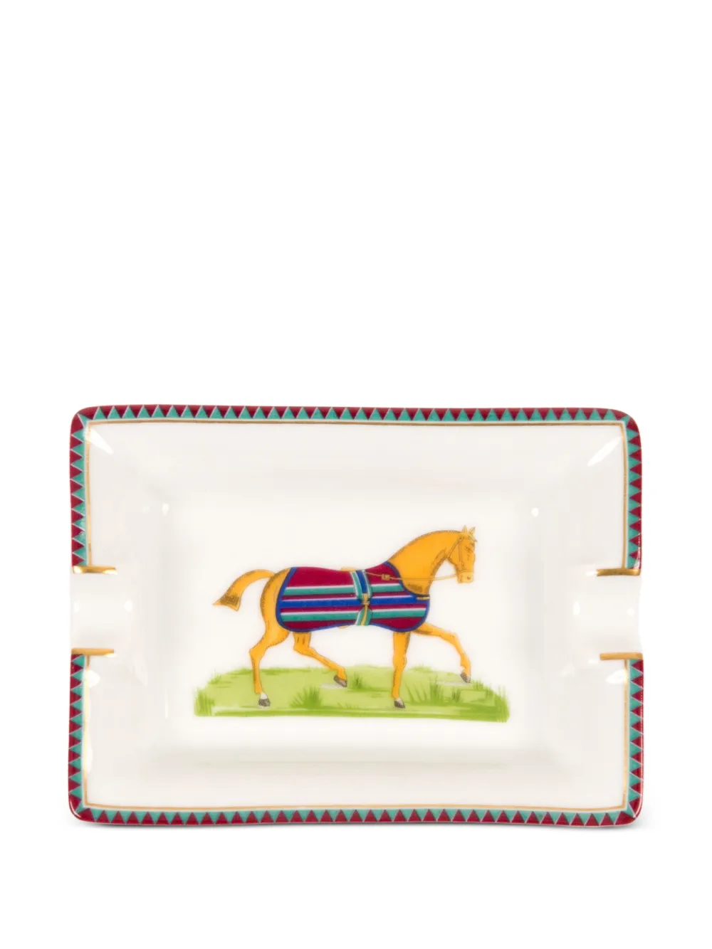 Hermès Pre-Owned 2000s horse porcelain ashtrays - Weiß