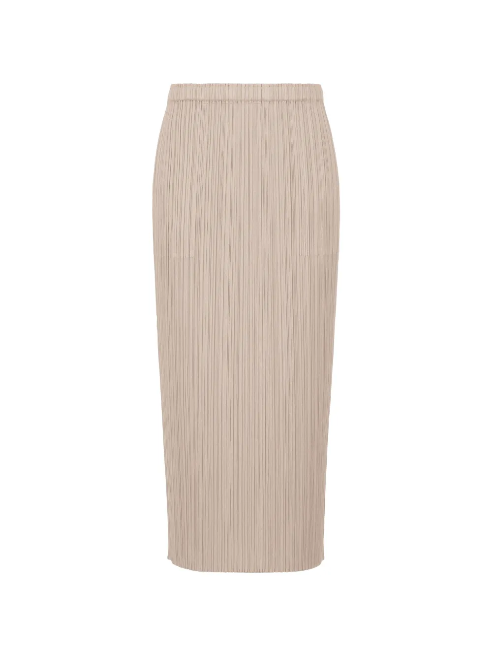Pleats Please Issey Miyake New Colorful Basics 4 midi-plooirok Beige