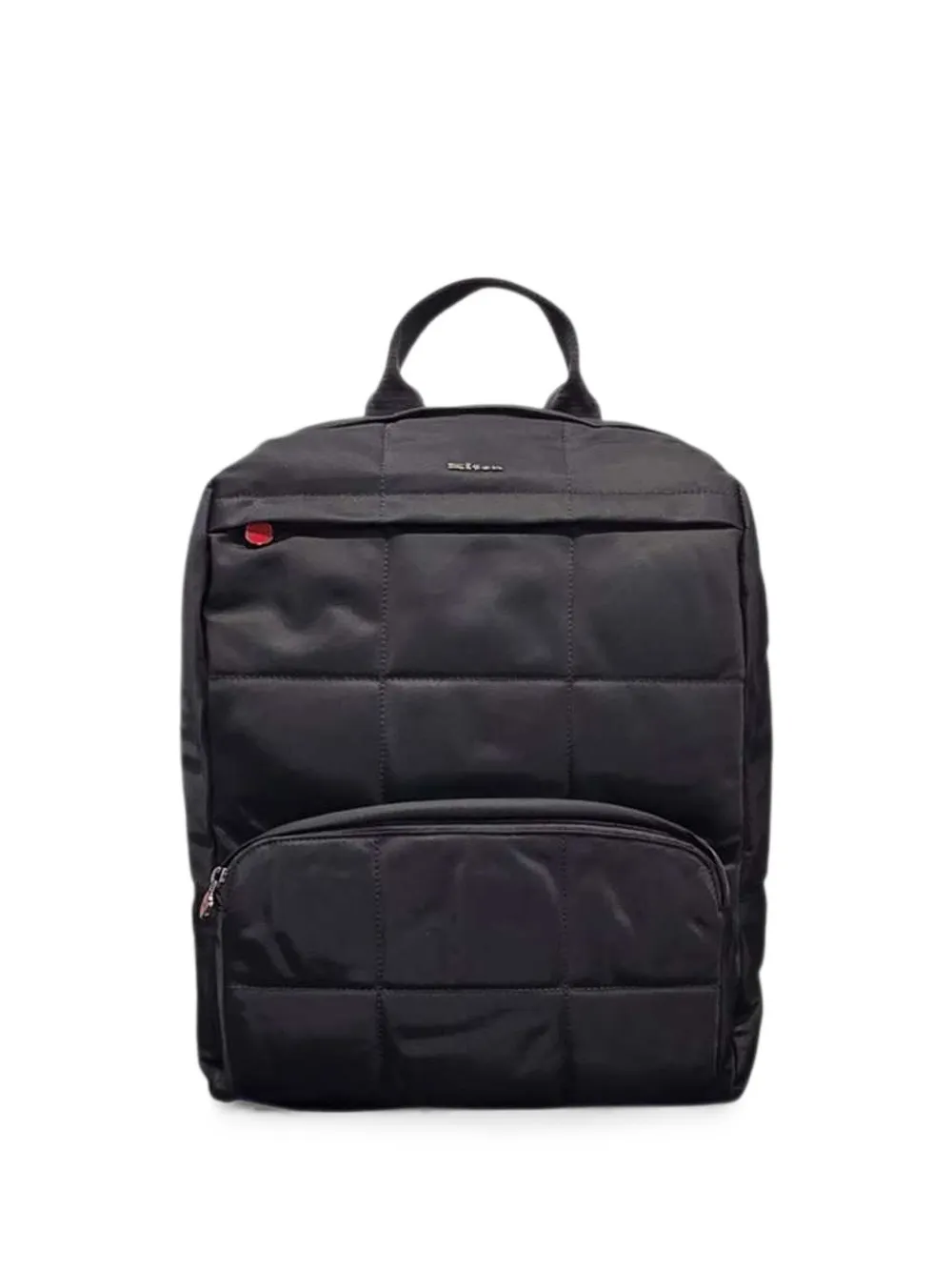 Kiton quilted logo-plaque backpack - Schwarz