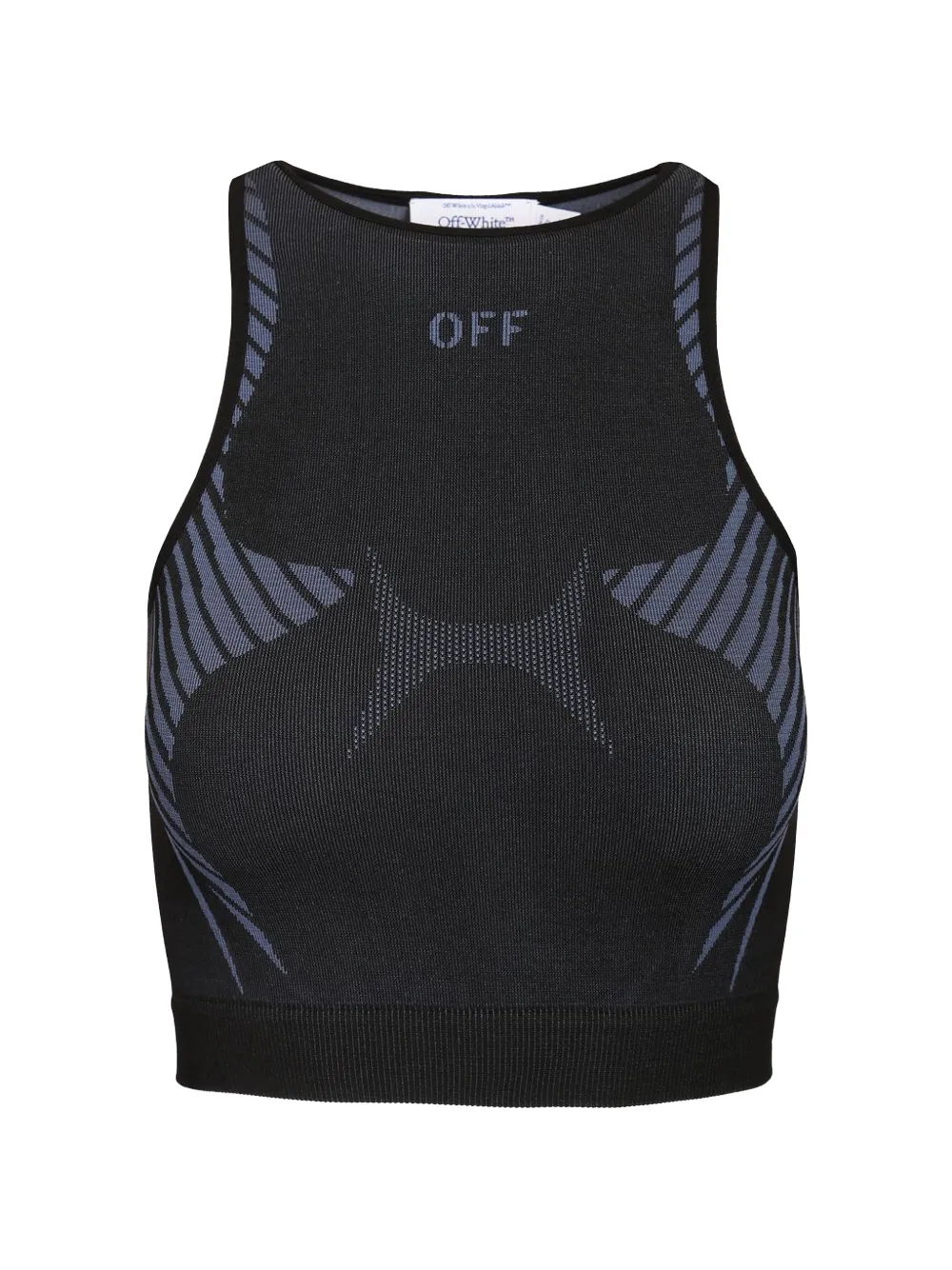 Off-White Racing seamless-knit sleeveless top - Nero
