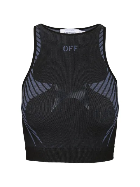Off-White Racing seamless-knit sleeveless top