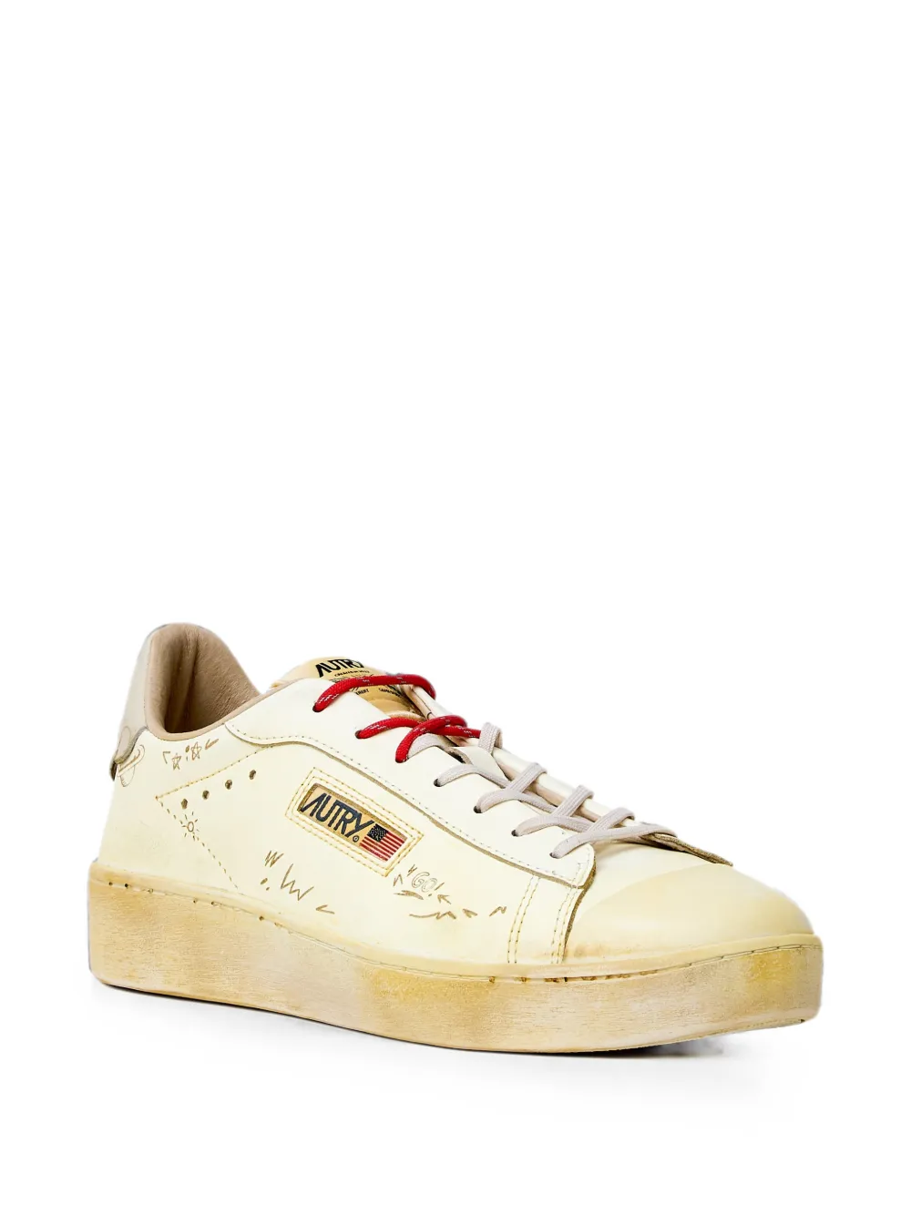 Autry Dallas leren sneakers Beige