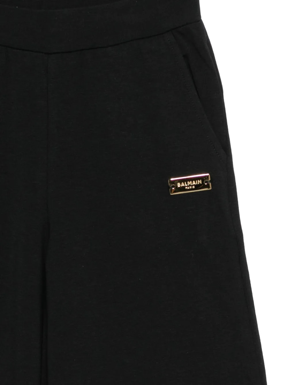 Balmain Kids Broek met logoplakkaat Zwart