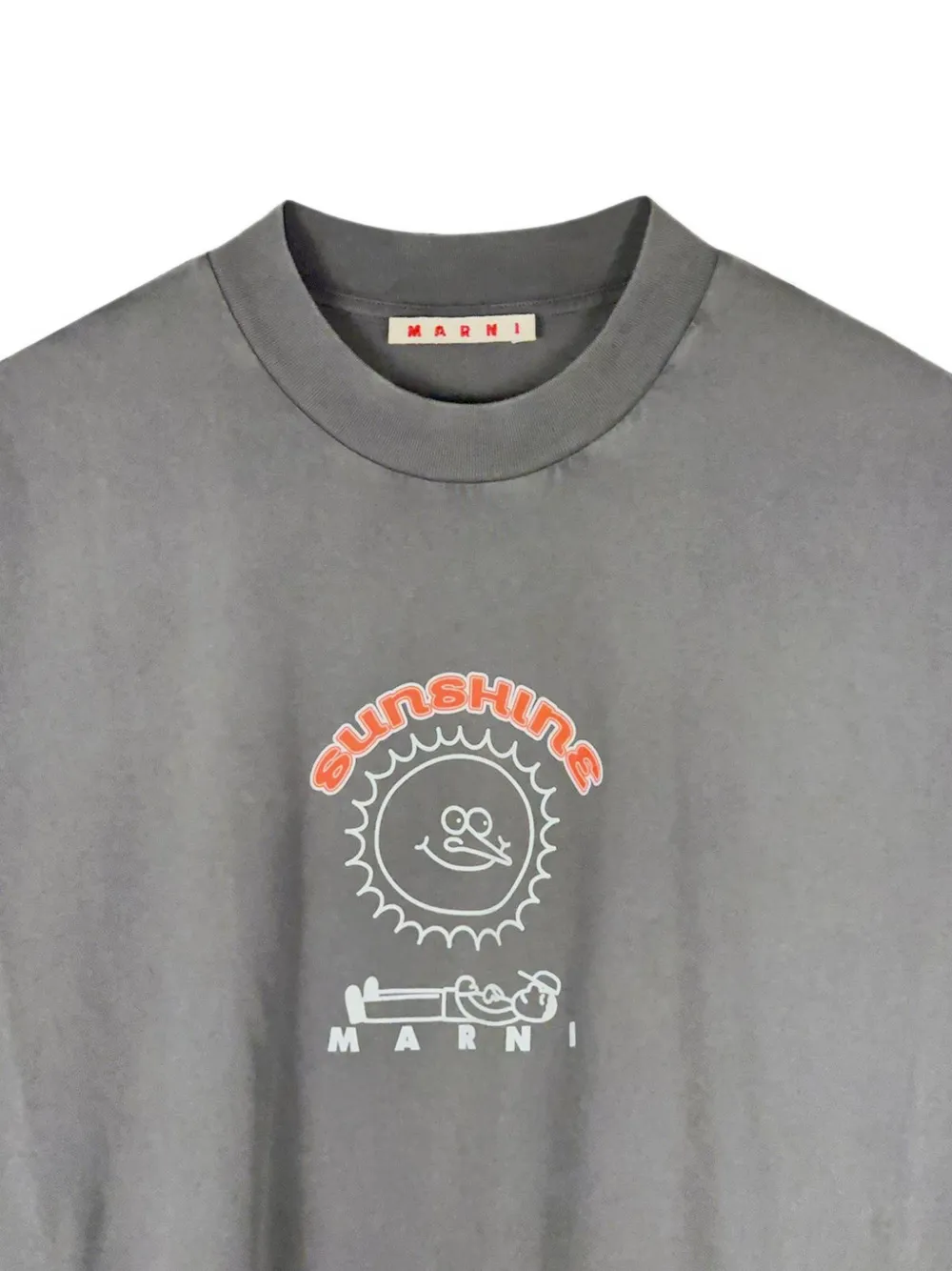 Marni T-shirt met grafische print Grijs