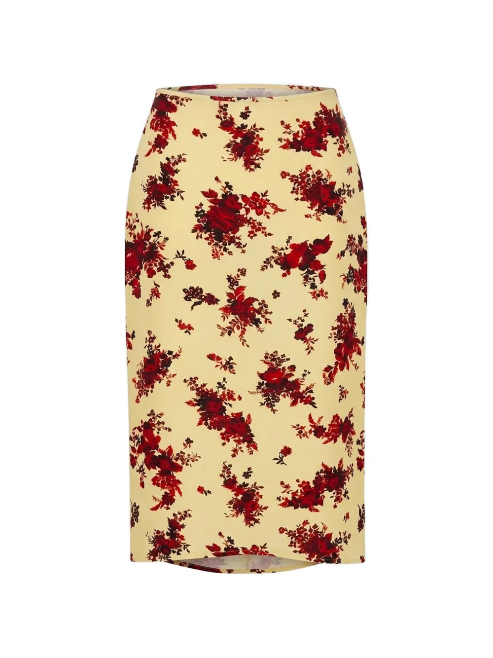 Jil Sander floral-print pencil midi skirt - Giallo