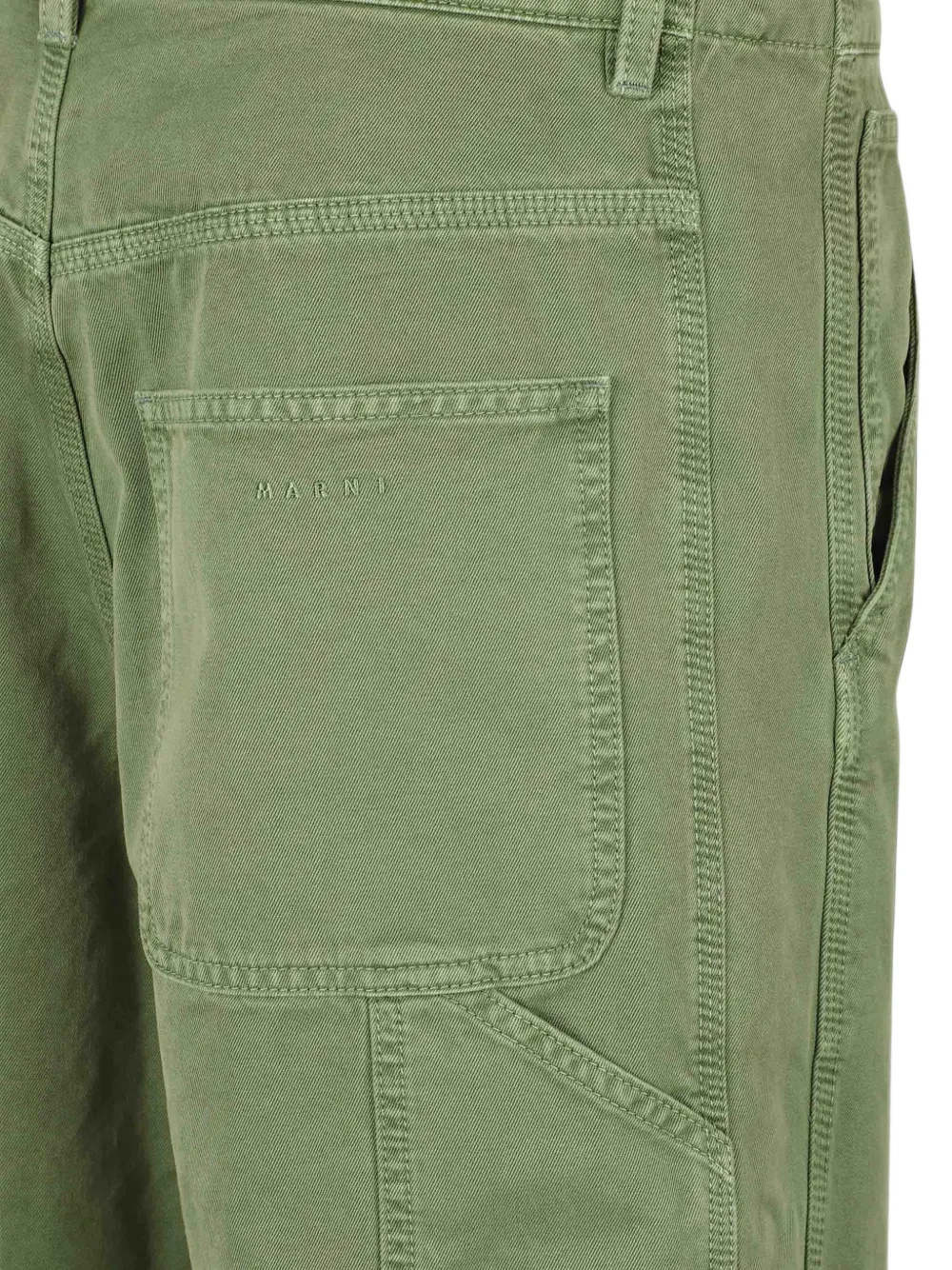 Marni Katoenen straight broek Groen