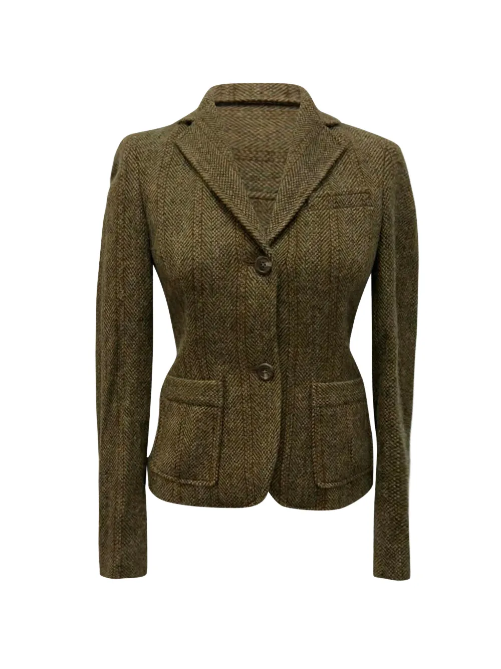 Ralph Lauren Vintage herringbone single-breasted blazer - Braun