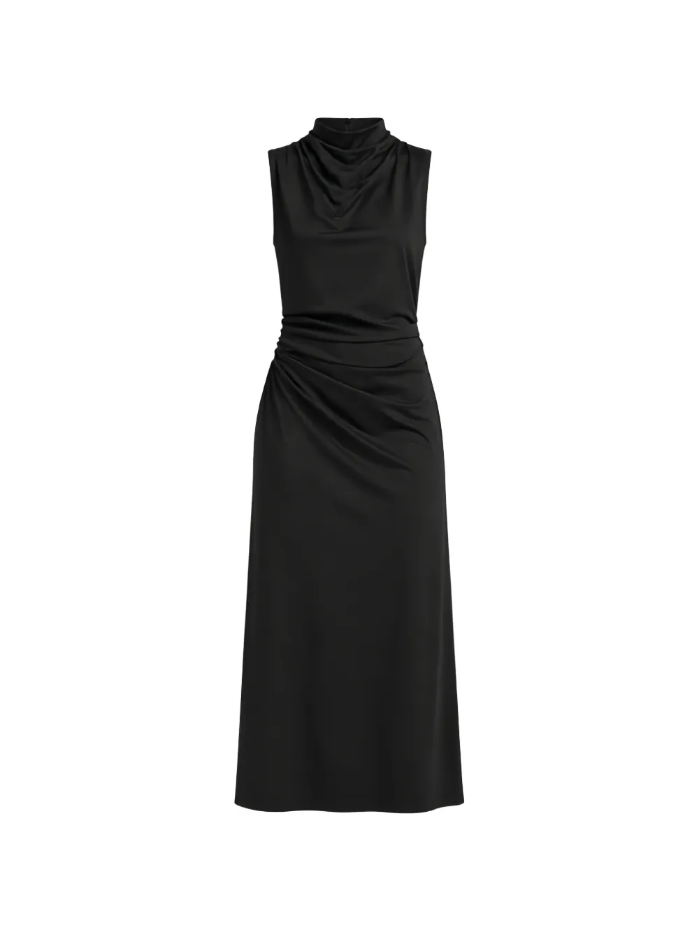 PINKO Golf ruched cowl-neck midi dress - Nero