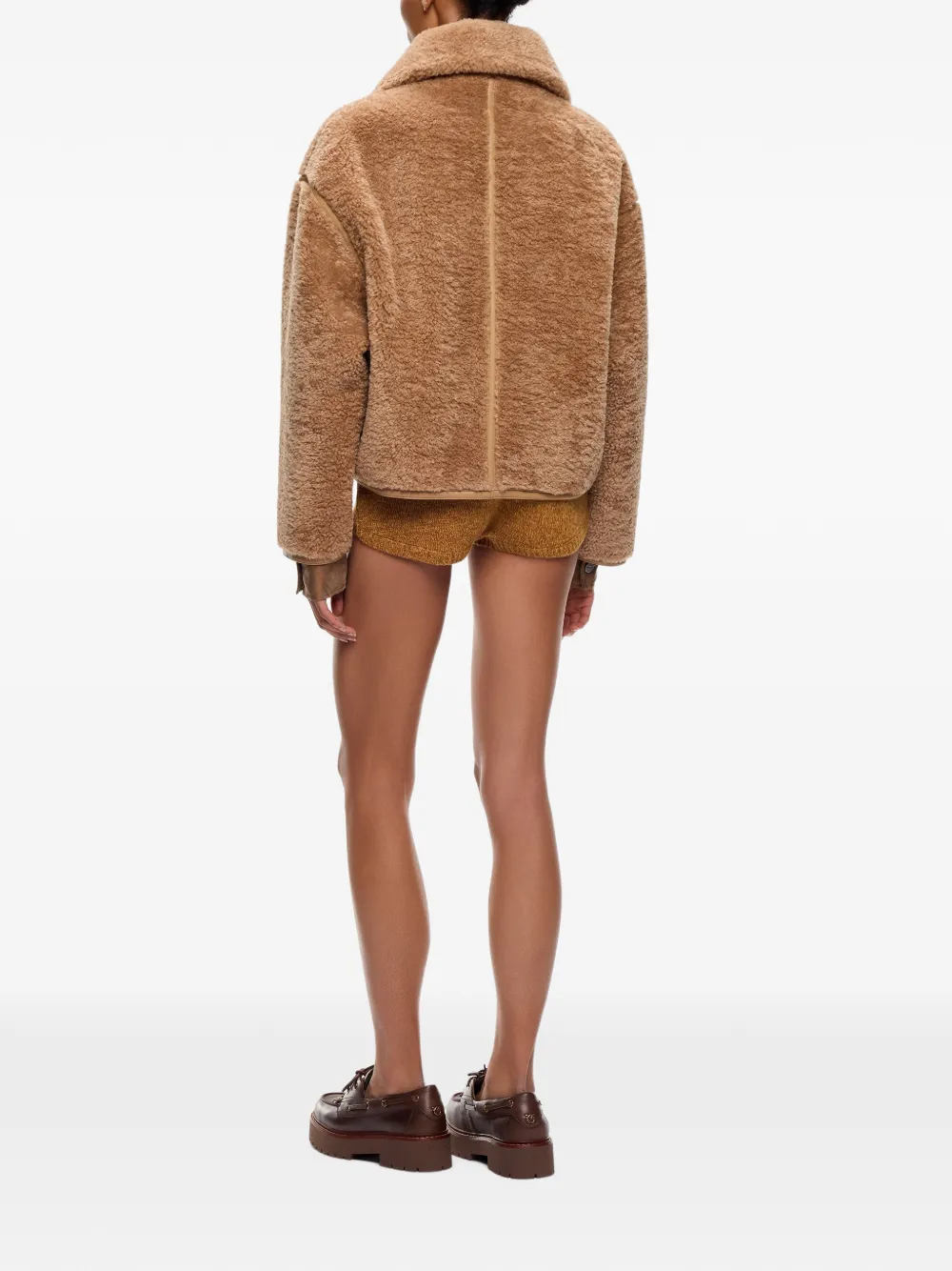 PINKO Fleece jack met rits Beige