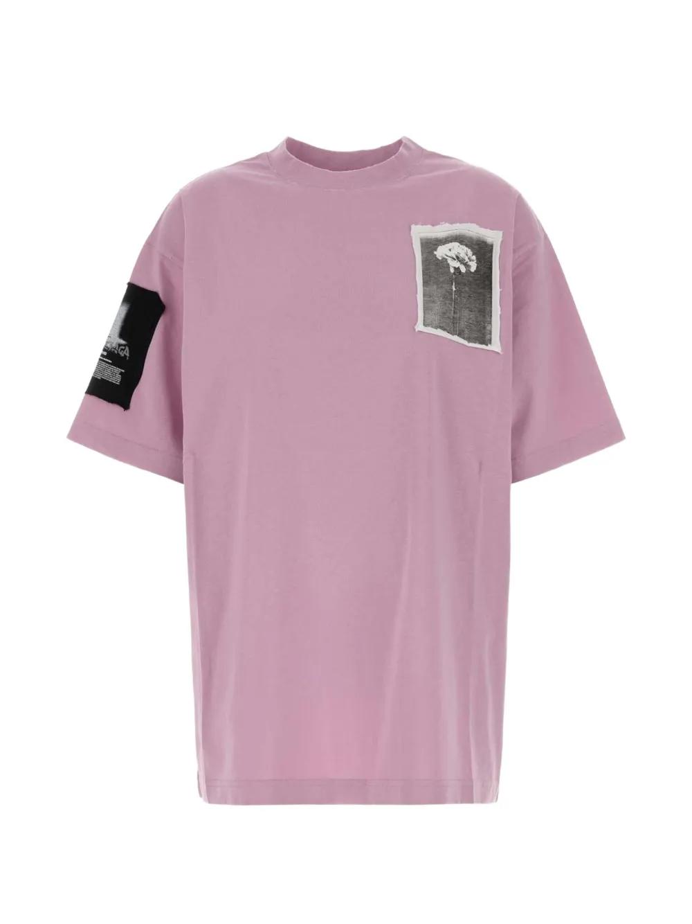 Balenciaga patch-detail T-shirt - Rosa