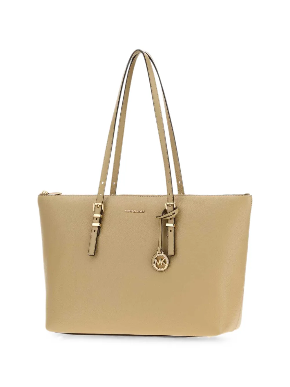 Michael Kors large Quinn pebbled-leather tote bag Beige