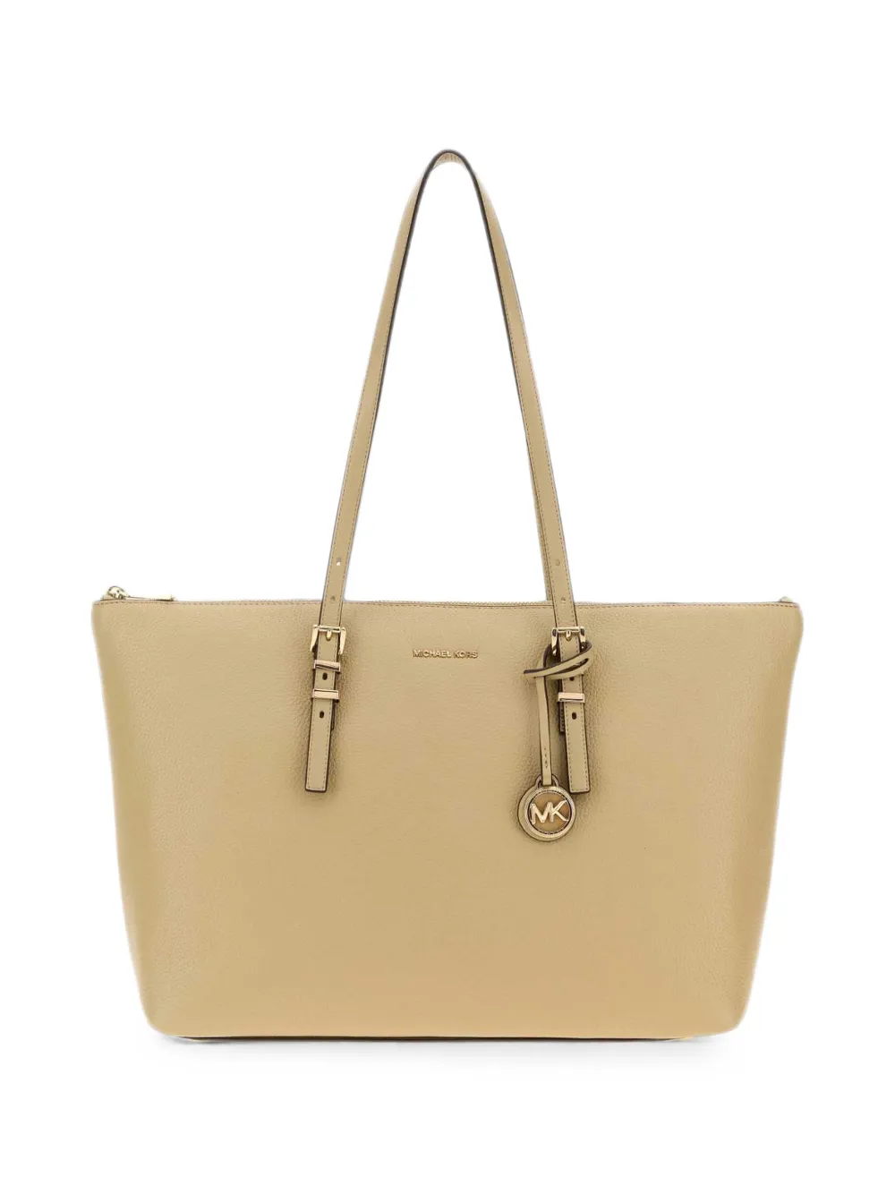 Michael Kors large Quinn pebbled-leather tote bag Beige