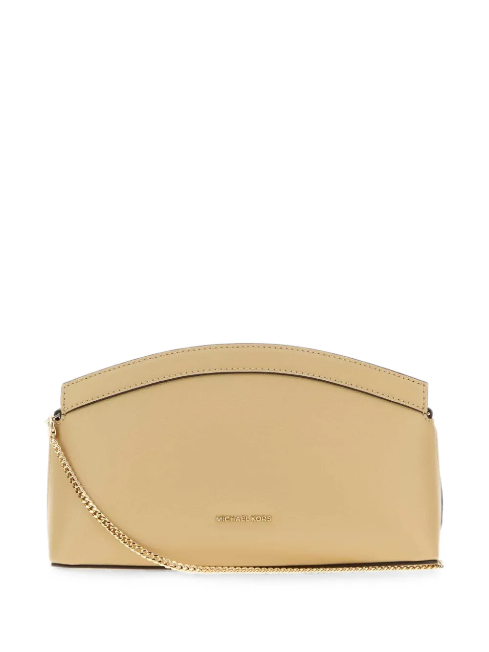 Michael Kors small Athena leather clutch bag Beige